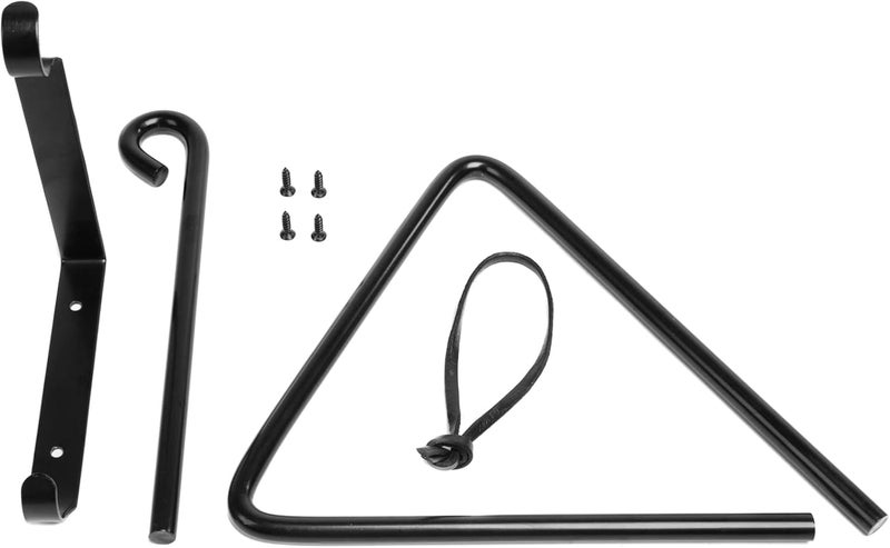 W. MM 9 Inch Triangle Dinner Bell Hunging Bell Percussion Triangle bell With Striker outdoor bell Wall outside Bell Bracket Mounts indoor Steel Bell - Image 5